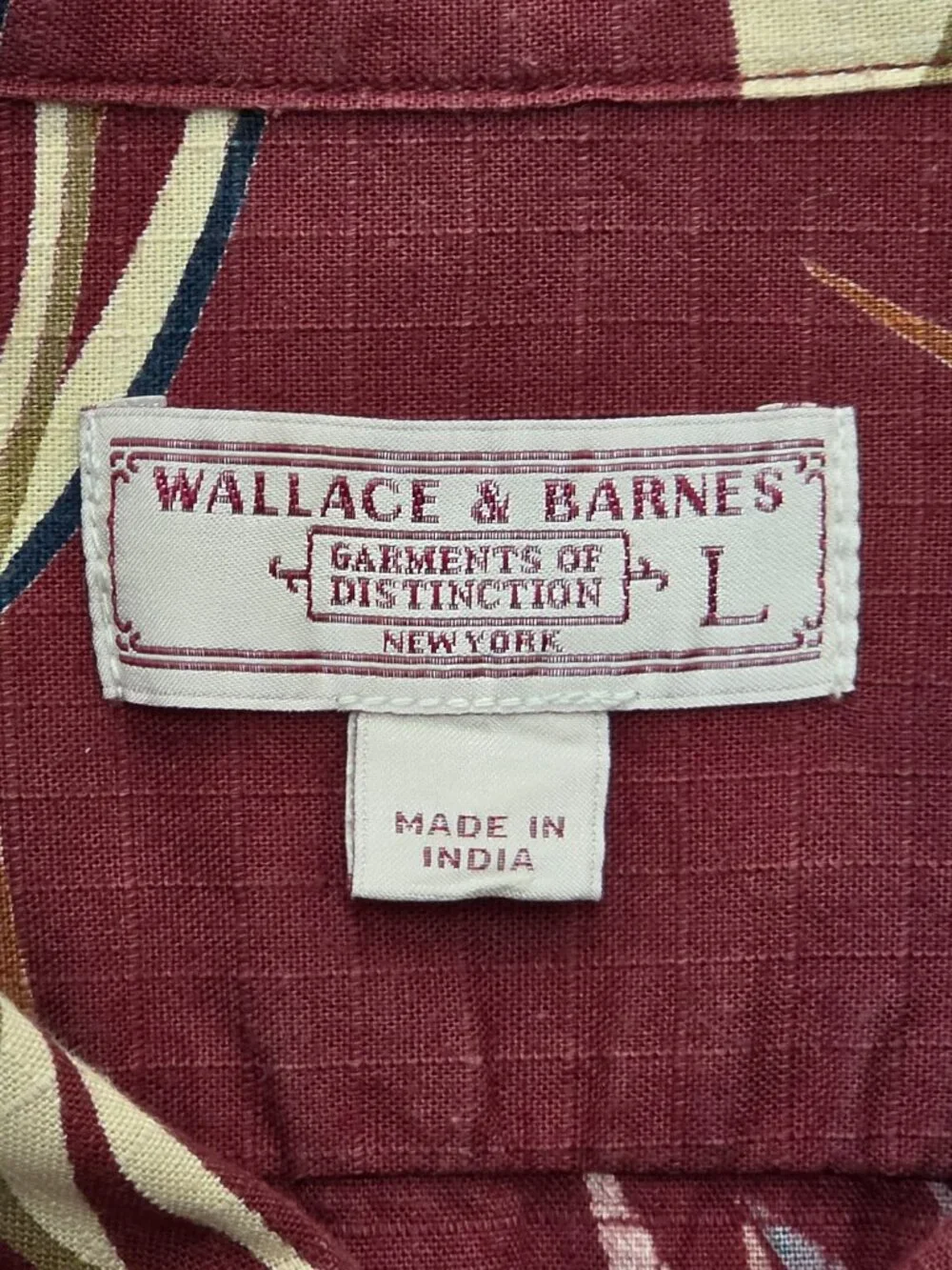 Wallace & Barnes Floral Printed Camp Collar Shirt L